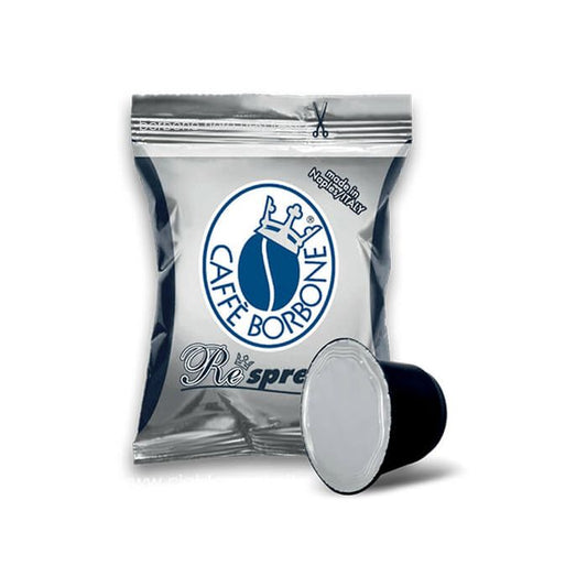 100 Capsule Caffe' Borbone Respresso Miscela Nera Compatibili Nespresso